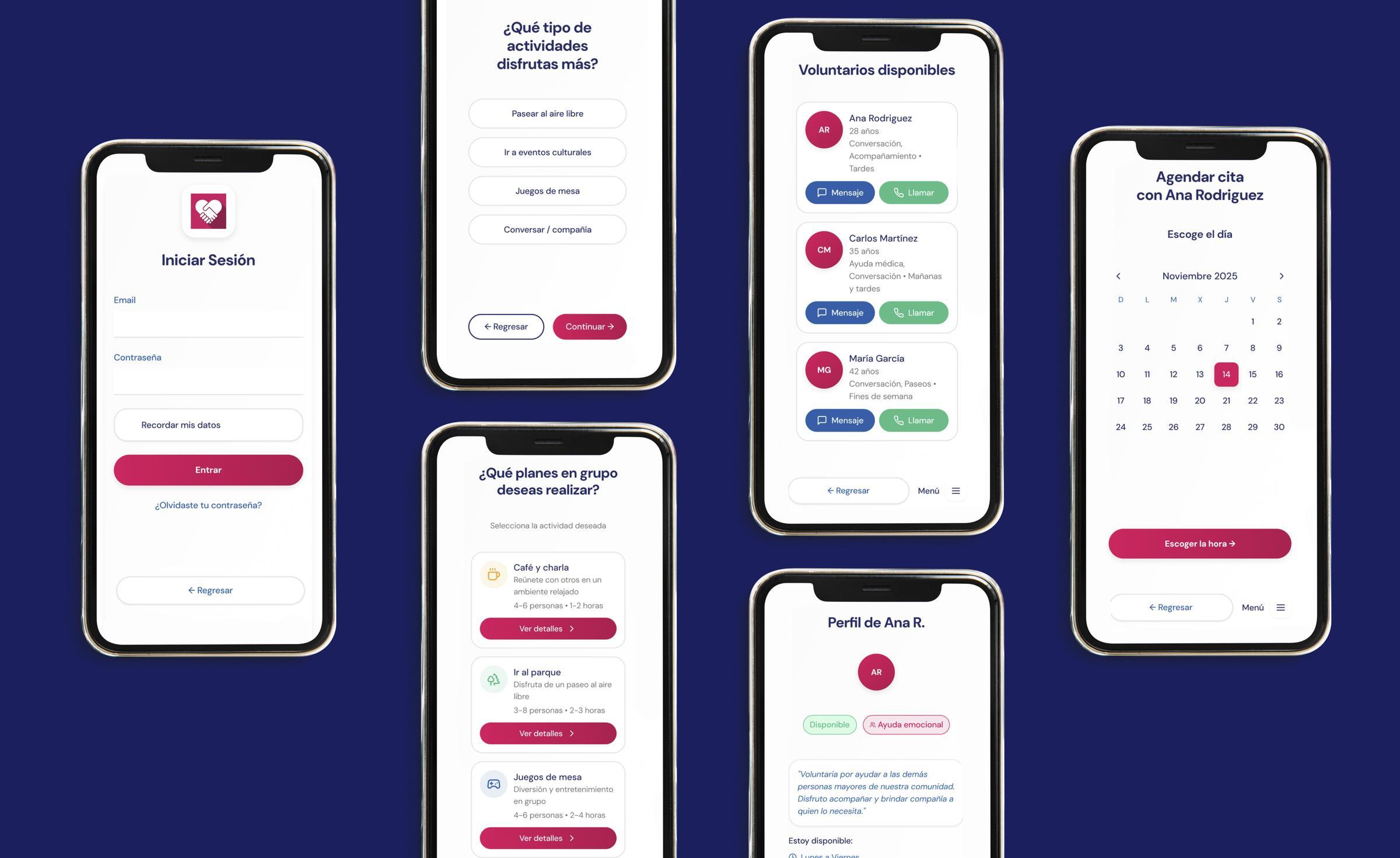 Madrid te Acompaña — App screens banner