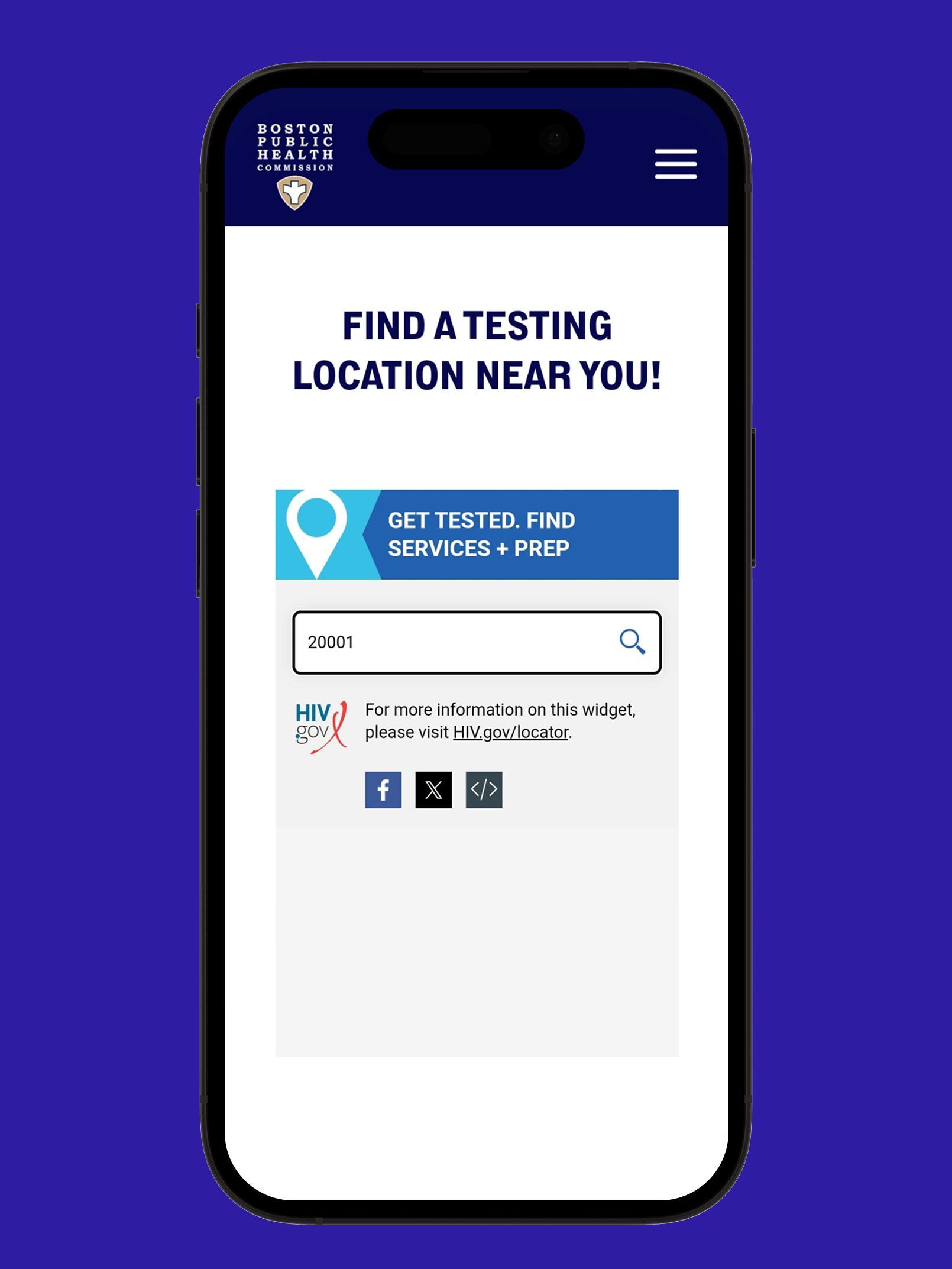 Let's Talk HIV — mobile experience